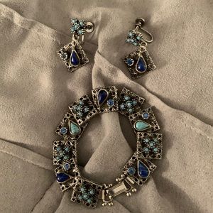 Fashion jewelry bracelet and earring set.